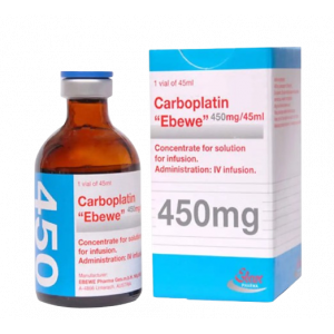 CARBOPLATIN EBEWE 450 MG ( CARBOPLATIN ) CONCENTRATE FOR SOLUTION FOR IV INFUSION 45 ML VIAL